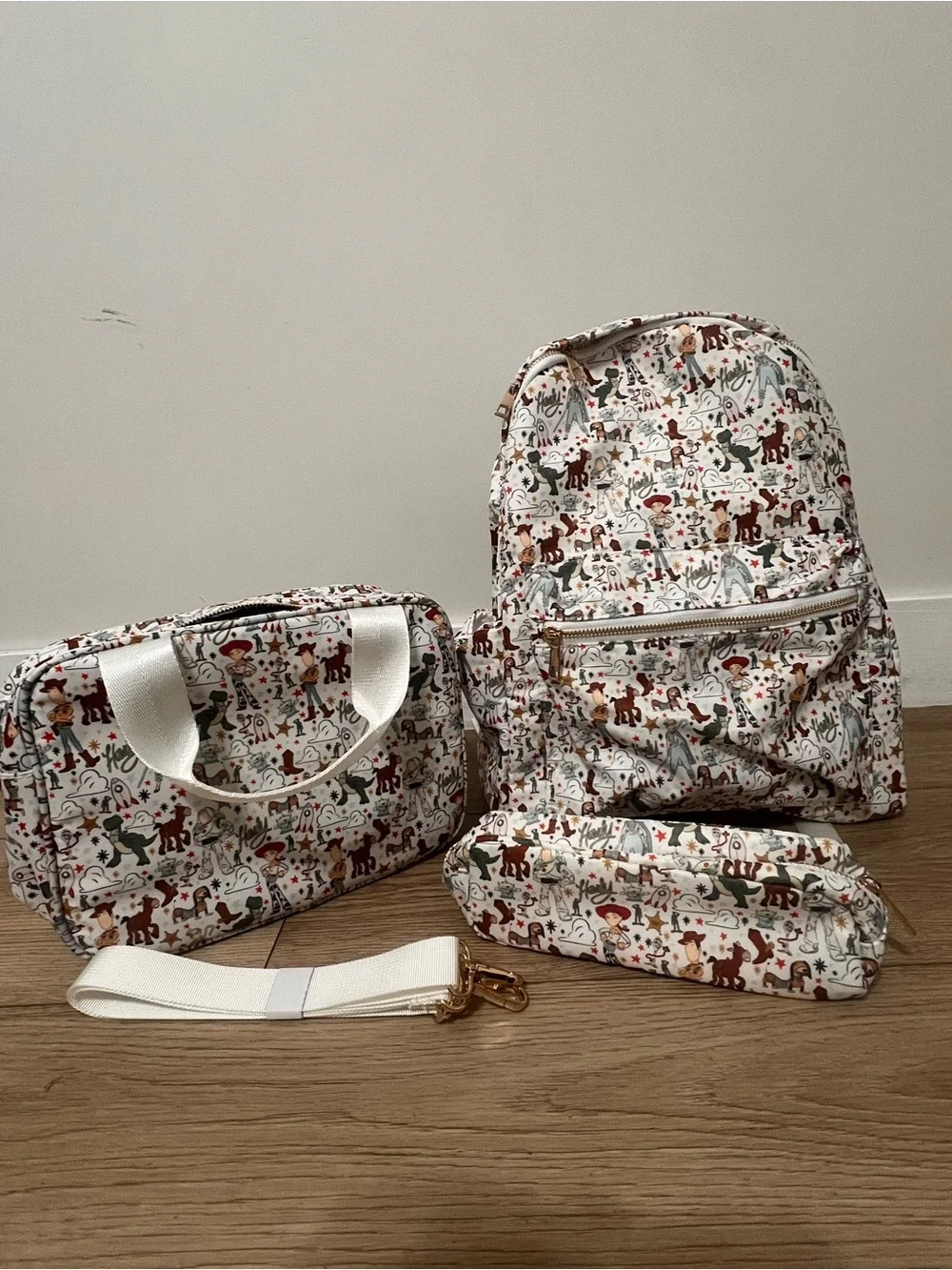 Magic Box Toy Story Bundle backpack with lunchbox holder and pencil case.